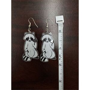 Raccoon Acrylic Dangle Earrings